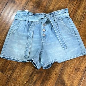 AMERICAN EAGLE BUTTON-FLY PAPER BAG SHORTS!